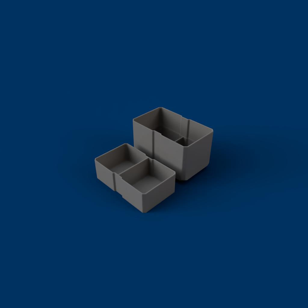 2-Drawer Bins - Stacked